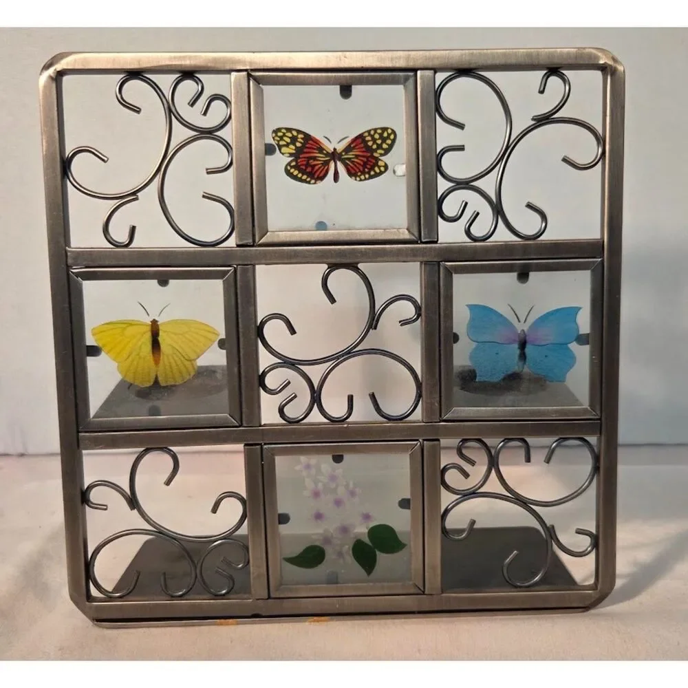 Partylite Butterfly Metal Candle Holder Wall Decor Tea Light Display